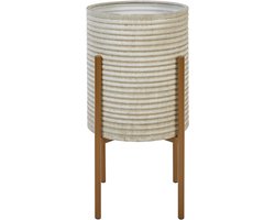 ALPINUS - Bloempot - Taupe - 31 x 31 x 58 cm - Metaal