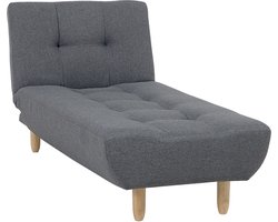 ALSTEN - Chaise longue - Donkergrijs - Symmetrisch - Polyester