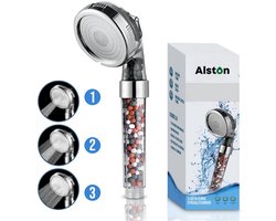Alston Douchekop - Regendouche - Wellness - 3 Sproeistanden - Hoge Druk - Betere Huid - Handdouche - Luxe Moderne Handdouche