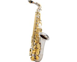 Altasaxofoon - Professioneel Saxofoon - Blaasinstrument - Kinderen & Volwassen - E Drop - Volledige Set (Zie beschrijving) - Goud/Silver