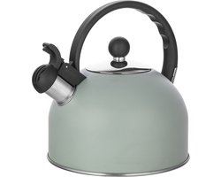 Altom Design Fluitketel RVS 2.5L – Mat Mint Groen – Voor Inductie – Met Fluitje & Koel Handvat – Alle Warmtebronnen