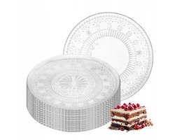 Altom Design Karen Glazen dessertplankjes set 12 stuks 17,5 cm