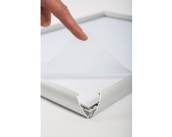 ALUANZ Kliklijst Zilver B2 Aluminium - Wissellijst - Posterlijst - Fotolijst - Inclusief Beschermfolie