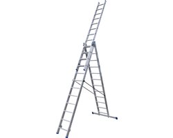 Alumexx 3-delig - Reformladder - Inclusief stabiliteitsbalk - Werkhoogte 8.25m