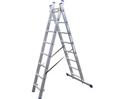 Alumexx reformladder - 2x8 Treden - Lengte 347 cm - Aluminium