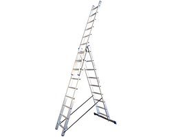 Alumexx Reformladder - 3-delig - 3x9 sporten - Werkhoogte 6.20m