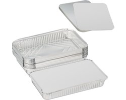 aluminium bakjes met deksel - set van 25 - 1800 ml - maaltijd - kapsalon