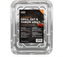 Aluminium Bakken Small | 5 Stuks | LBH 22 x 18 x 3,6 cm | Ideaal voor BBQ en Oven