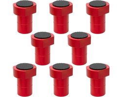 Aluminium Bankhonden Set - 8 Stuks, Houtbewerkingsklemmen 3/4 Inch, MFT-stoppen, Werkbank accessoires, Rood.