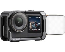 Aluminium Beschermframe met Magnetische LED Verlichting voor DJI Osmo Action 6 Camera, Snelle Bevestiging en 1/4" Schroef voor Optimale Bescherming en Functionaliteit