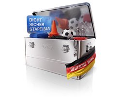 Aluminium doos met deksel – Zilveren aluminium kist – Selectie van transport-, metalen en opbergdozen – Afsluitbare metalen kist – Trucky