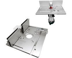 Aluminium freestafel inzetplaat, frees flipplaat voor houtbewerkingsbanken, multifunctionele trim en graveertafel, graveerhulpgereedschap met verstekgeleider