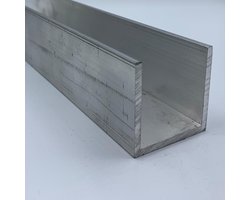 Aluminium Gelijkzijdig U-Profiel - 20x20x20x2mm, 1250mm
