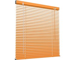 Aluminium Horizontale Jaloezie Houtlook 160x220 cm Zonder Boren