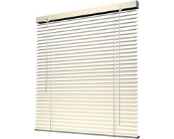 Aluminium jaloezie - Raamdecoratie - Inkijk weren - Boren niet nodig - 150 x 220 cm - Crème