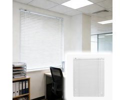 Aluminium Jaloezieën - Horizontale Gordijnen - Privacy Thuis - Verduisterend Warmteblokkerend - 2.5 cm Lamellen - Crème