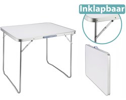Aluminium Klaptafel Rechthoek - Opklapbare Campingtafel Eettafel - Inklapbare Opvouwbare Camping/Picknick/Balkon Tafel Vouwtafel - 80x60 CM