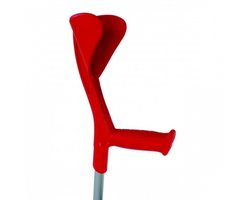 Aluminium kruk | In hoogte verstelbaar | rode kleur