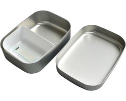Aluminium Lunchtrommel Compact met Deksel voor Lunch en Snacks