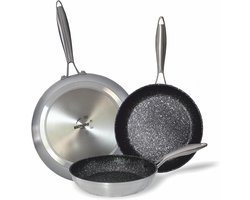 Aluminium Pan 24 cm Grijze Pan voor Alle Kooktoestellen