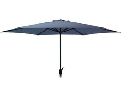 Aluminium Parasol met handig opdraaisysteem - Ø300 cm - Donkerblauw