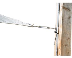 Aluminium rail met RVS schuifsysteem - bevestiging schaduwdoek - flexibele bevestiging