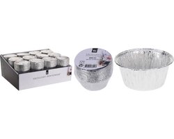 Aluminium schaaltje rond 8cm 16 stuks