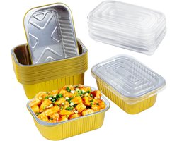 Aluminium schalen - Wegwerp bakjes - Bakken en braden - Viervoudig versterkt - 20 stuks 680 ml - Goud