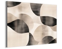 Aluminium schilderij 150x100 cm - Wanddecoratie metaal - Grillige vormen - Subtiele overgangen - Dynamisch - Metalen muurdecoratie woonkamer - Decoratie industrieel - Foto op dibond - Industriële accessoires slaapkamer