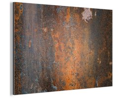 Aluminium schilderij 150x100 cm - Wanddecoratie metaal - Roest print - Vintage - Industrieel - Metalen muurdecoratie woonkamer - Decoratie industrieel - Foto op dibond - Industriële accessoires slaapkamer