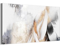 Aluminium schilderij 160x80 cm - Wanddecoratie metaal - Abstract - Gold - Design - Luxe - Metalen muurdecoratie woonkamer - Decoratie industrieel - Foto op dibond - Industriële accessoires slaapkamer