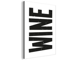 Aluminium schilderij 30x40 cm - Wanddecoratie metaal - Vintage - Japandi - Wine - Decoratie - Metalen muurdecoratie woonkamer - Decoratie industrieel - Foto op dibond - Industriële accessoires slaapkamer