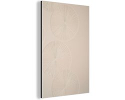 Aluminium schilderij 60x90 cm - Wanddecoratie metaal - Japandi - Beige - Modern - Metalen muurdecoratie woonkamer - Decoratie industrieel - Foto op dibond - Industriële accessoires slaapkamer