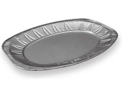 Aluminium schotel 33 cm 10 st - Wegwerp - Alu schaal - Alu Ovaal Bord