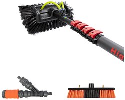 Aluminium telescoopsteel met vijfvlaksborstel- 7.2 m