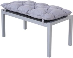 Aluminium Tuinbank met Polywood Oppervlak en Kussen - 100 x 50 x 45 cm