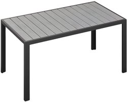 Aluminium tuintafel – Voor picknicks, vakanties & tuinfeesten – Weer- en zonbestendig – Grijs