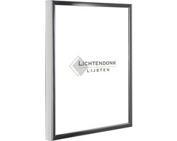 Aluminium Wissellijst 18 x 24 Glans Zilver - Ontspiegeld Glas - Salerno