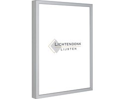 Aluminium Wissellijst 18 x 24 Mat Zilver - Ontspiegeld Glas - Salerno