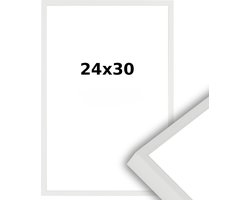Aluminium Wissellijst 24x30 Wit - Helder Glas - Professional