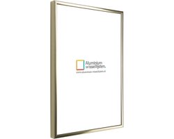 Aluminium Wissellijst A4 21 x 29.7 Glans Goud - Ontspiegeld Glas - Art.nr.: 048-001