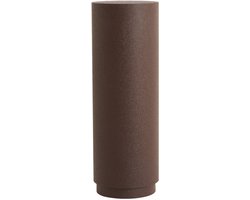 ALURIA zuil metaal mat chocoladebruin Ø35x100 cm sokkel - Light & Living