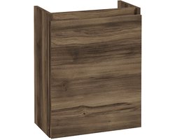 Alvara fonteinkast 400 mm donker eiken – compact badkamermeubel met soft-close deur