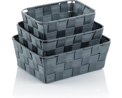 Alvaro Mand Set van 3 Stuks - Grijs - Kela