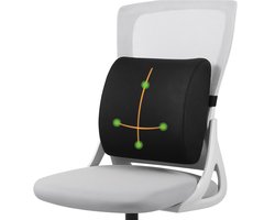 Alyze Ergonomische Rugkussen - Lendekussen - Onderrug - Lees kussen - Traagschuim - Rugsteun Bed & Bank - Zit - Stoel - Wasbare Hoes