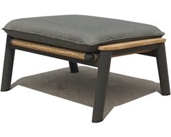 Alzano voetenbank aluminium teak antraciet