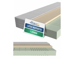 AM Qualitätsmatratzen - Latex matras 180x200cm - Gemiddeld (H3) - Hoogwaardig matras met 4cm latex deklaag - 20cm hoogte - Made in Germany