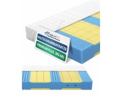 AM Qualitätsmatratzen Premium Plus 7 zones koudschuimmatras 160x200 H3 met traagschuim Made in Germany OEKO TEX gecertificeerde visco koudschuimmatras 160x200 19 cm hoog
