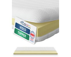 AM Qualitätsmatratzen Traagschuim topper 160 x 190 cm - 6 cm hoog - Aanpasbare, visco-elastische matrastopper 160x190cm- Traagschuim topper 6cm hoog - Made in Germany