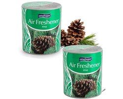 Ama Hogar Geur gel Dennen geur - 2x - 95 gram - geur blikje - 6 x 7 cm - auto/interieurparfum/luchtverfrisser